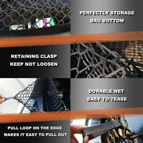 Hacyikee net beside sport bag showing size and capacity