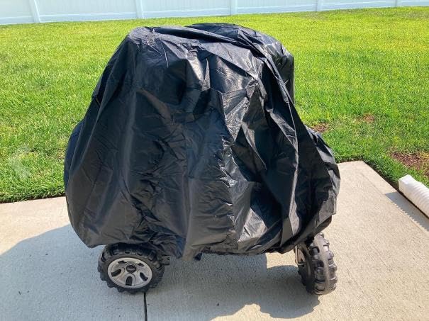 Hadieru cover in backyard storage scene keeps ride clean