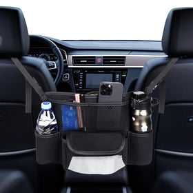 HAERITER front view between seats showing organized storage and easy access
