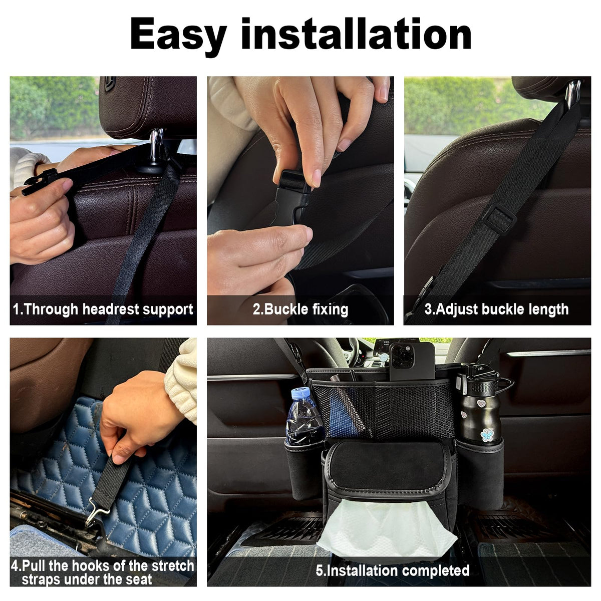 HAERITER installation straps and hooks demonstrating secure anti-wobble fit
