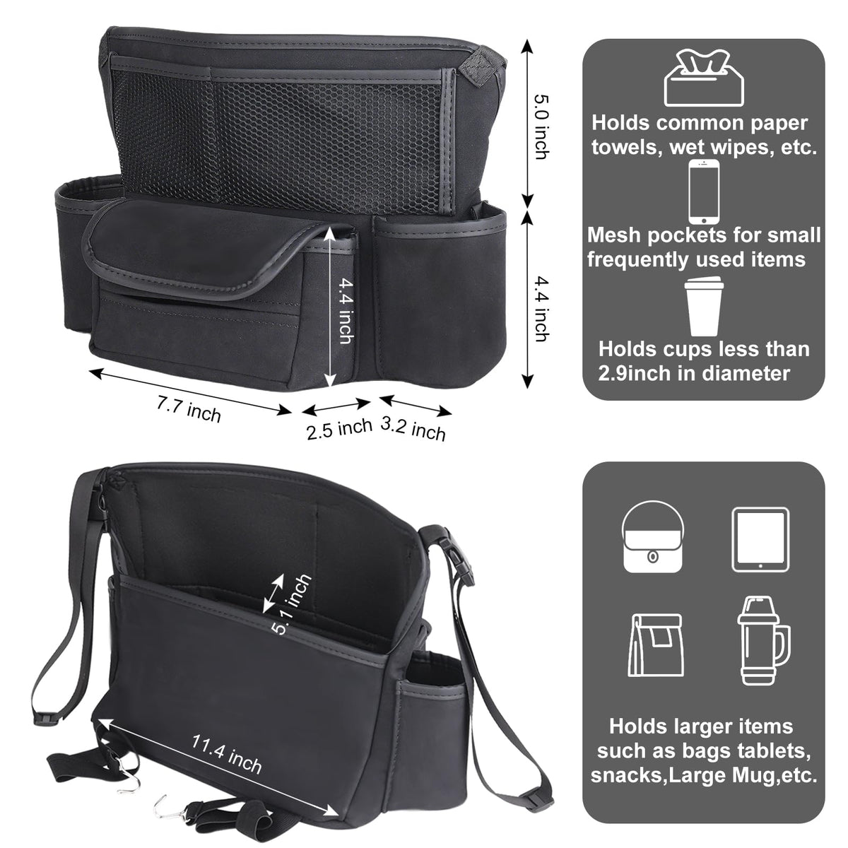 HAERITER large compartment open with purse and tablet for convenient storage