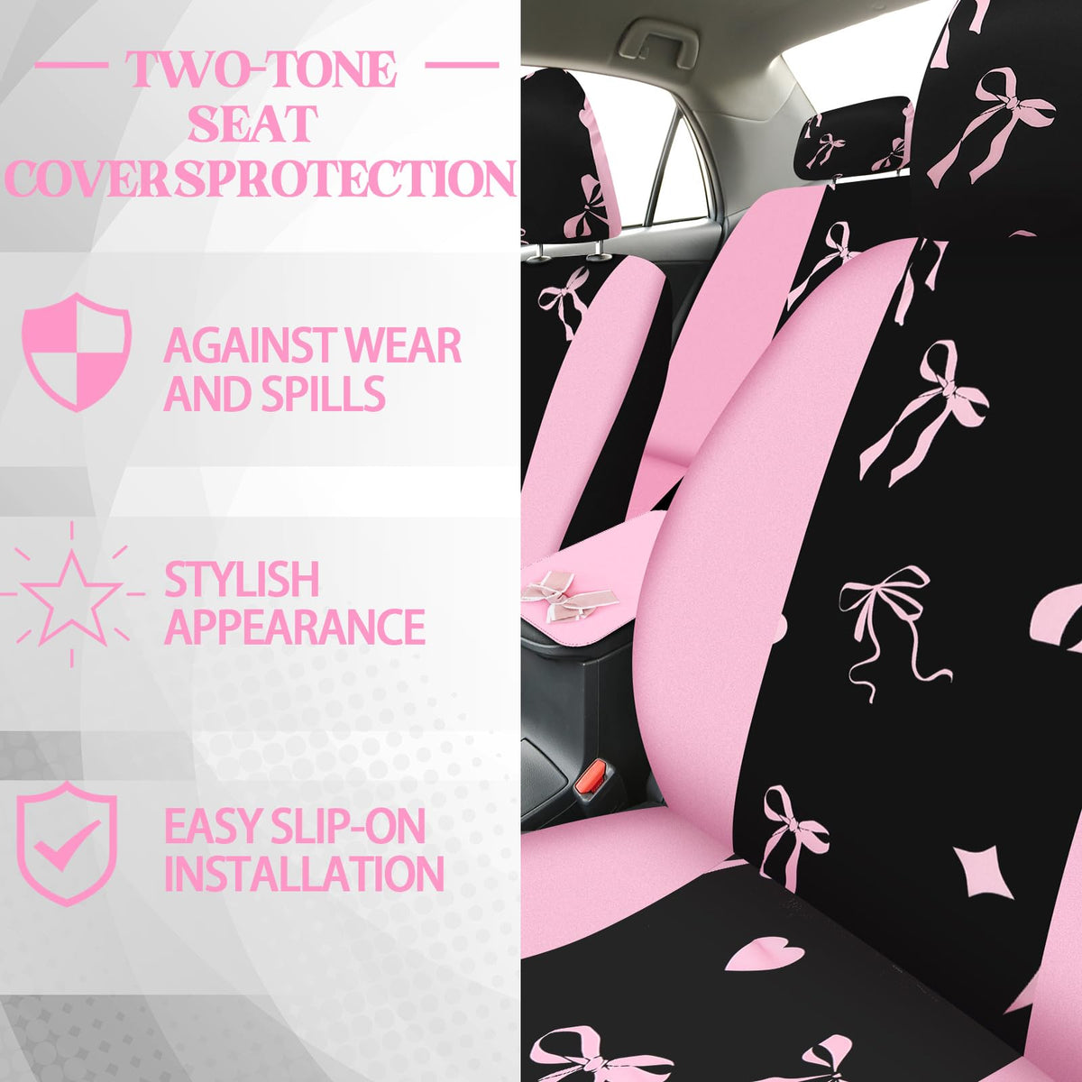 Hahafelt air vent clips and pink stickers adding scent and decorative detail