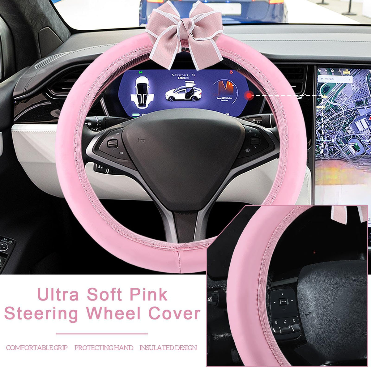 Hahafelt car coasters and seat belt covers showing spill protection and matching design