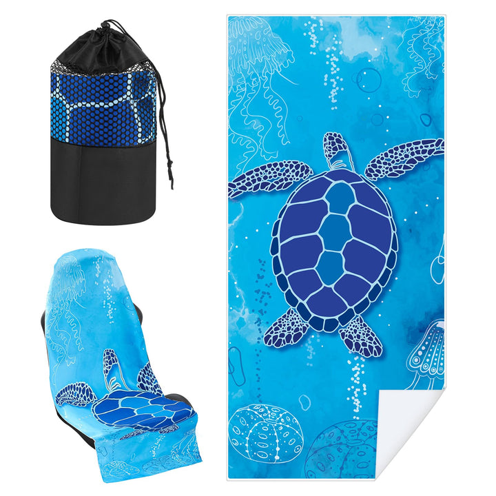Hahafelt front view of sea turtles design protecting car seat