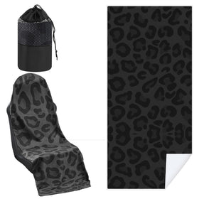 Hahafelt front view of folded seat cover showing pattern and compactness, protects upholstery