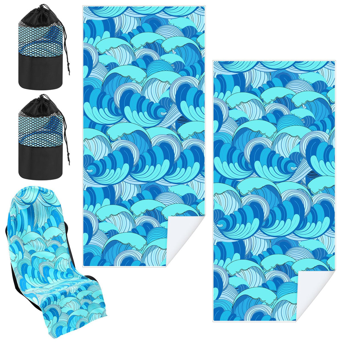Hahafelt front view showing waves pattern and two-pack, protects seats