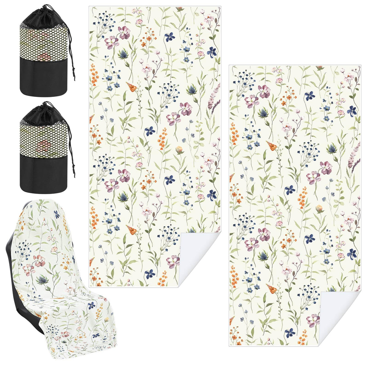 Hahafelt front view wildflowers cover showing full-seat protection and style