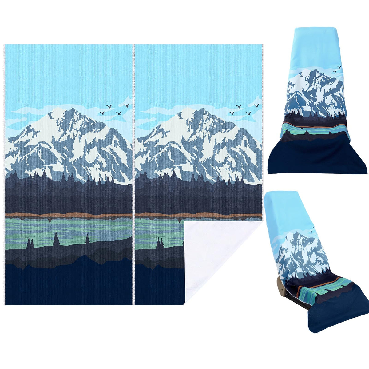 Hahafelt front view of Glacier two-pack showing packaging and towel pattern, useful for quick swaps
