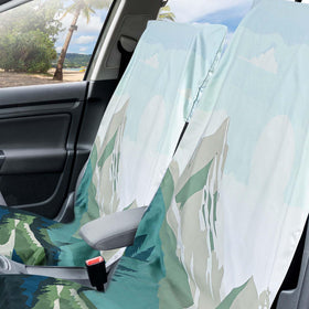 Hahafelt headrest pocket detail showing secure fit and anti-shift benefit