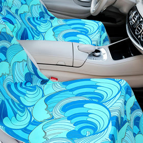 Hahafelt installed on car seat showing full 63x32 inch coverage benefit