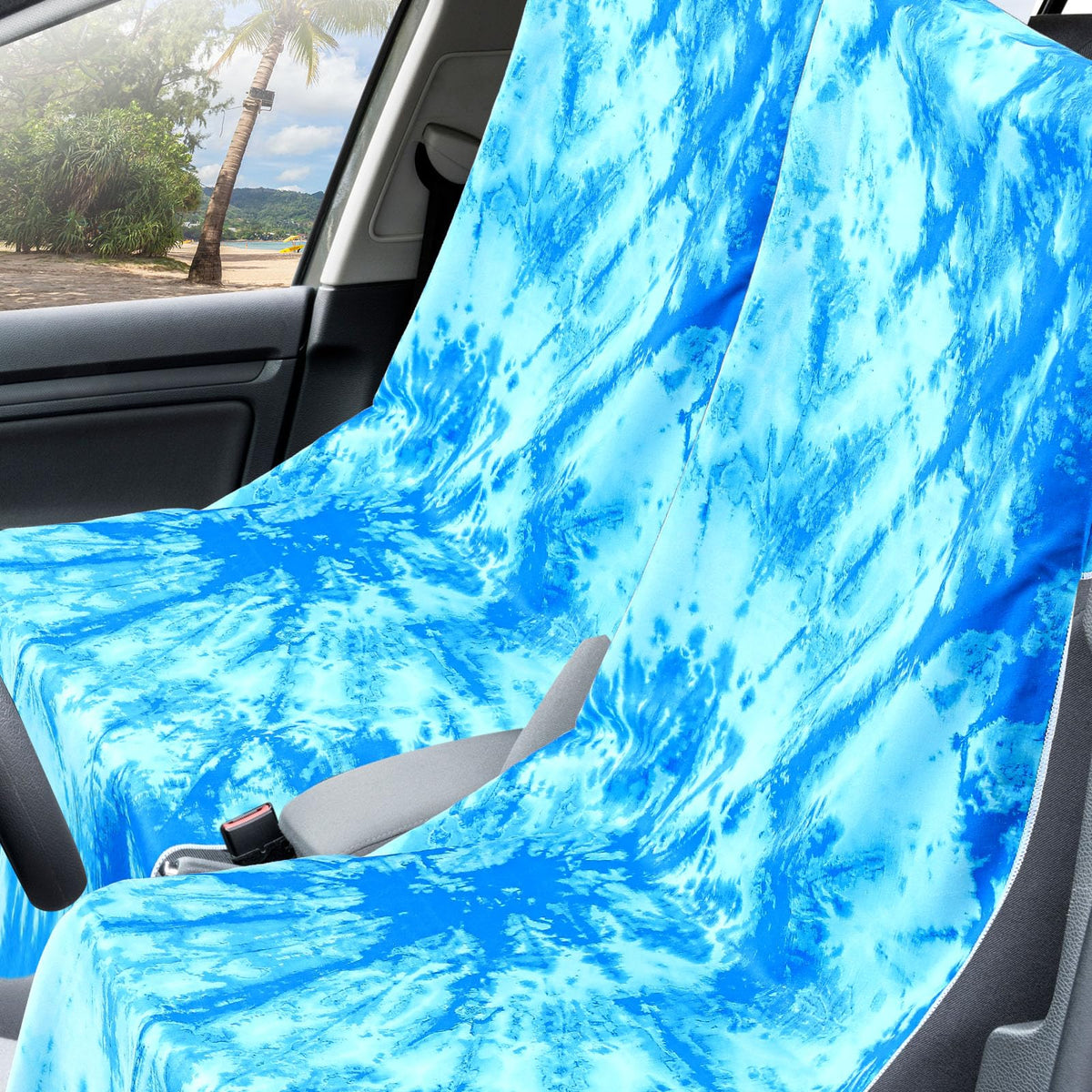 Hahafelt installed on car seat showing full coverage and protection benefit