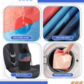 Hahafelt used at beach and gym offering quick-dry convenience