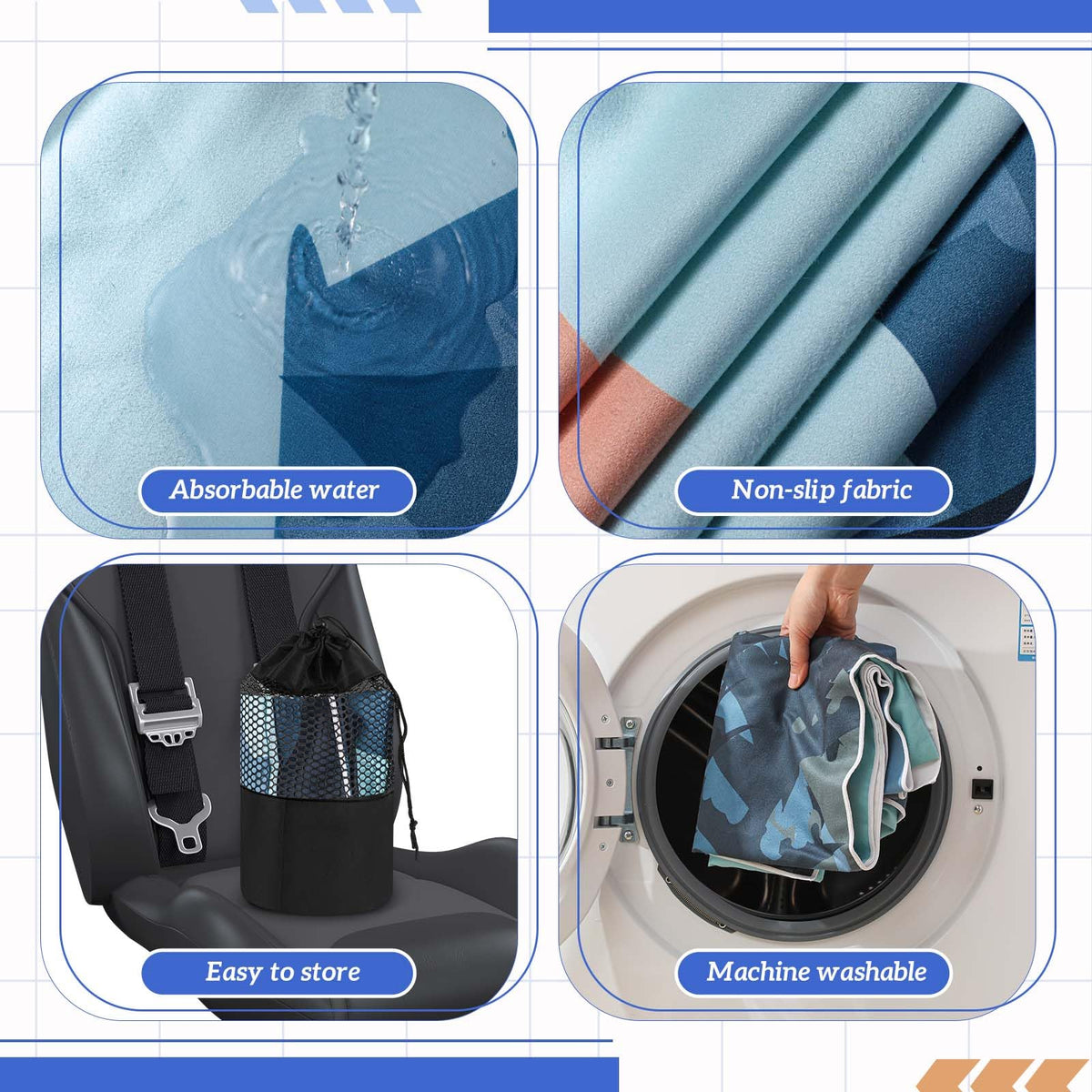 Hahafelt in washing machine to show easy machine-wash care