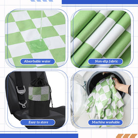 Hahafelt rolled into included storage bag, easy compact transport benefit