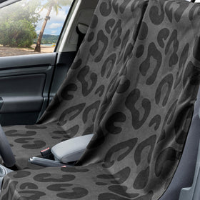 Hahafelt installed on a car seat demonstrating non-slip fit and sweat protection