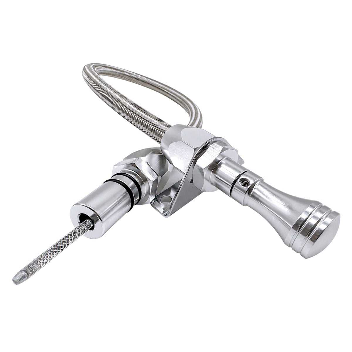 HAHAHA dipstick front view showing full assembly and silver finish for easy identification