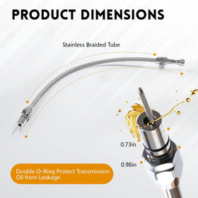 HAHAHA size comparison with ruler showing 36-inch length for deep transmission access