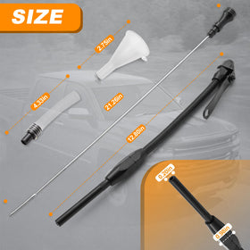 HAHAHA dipstick installed in passenger-side engine tube demonstrating fit