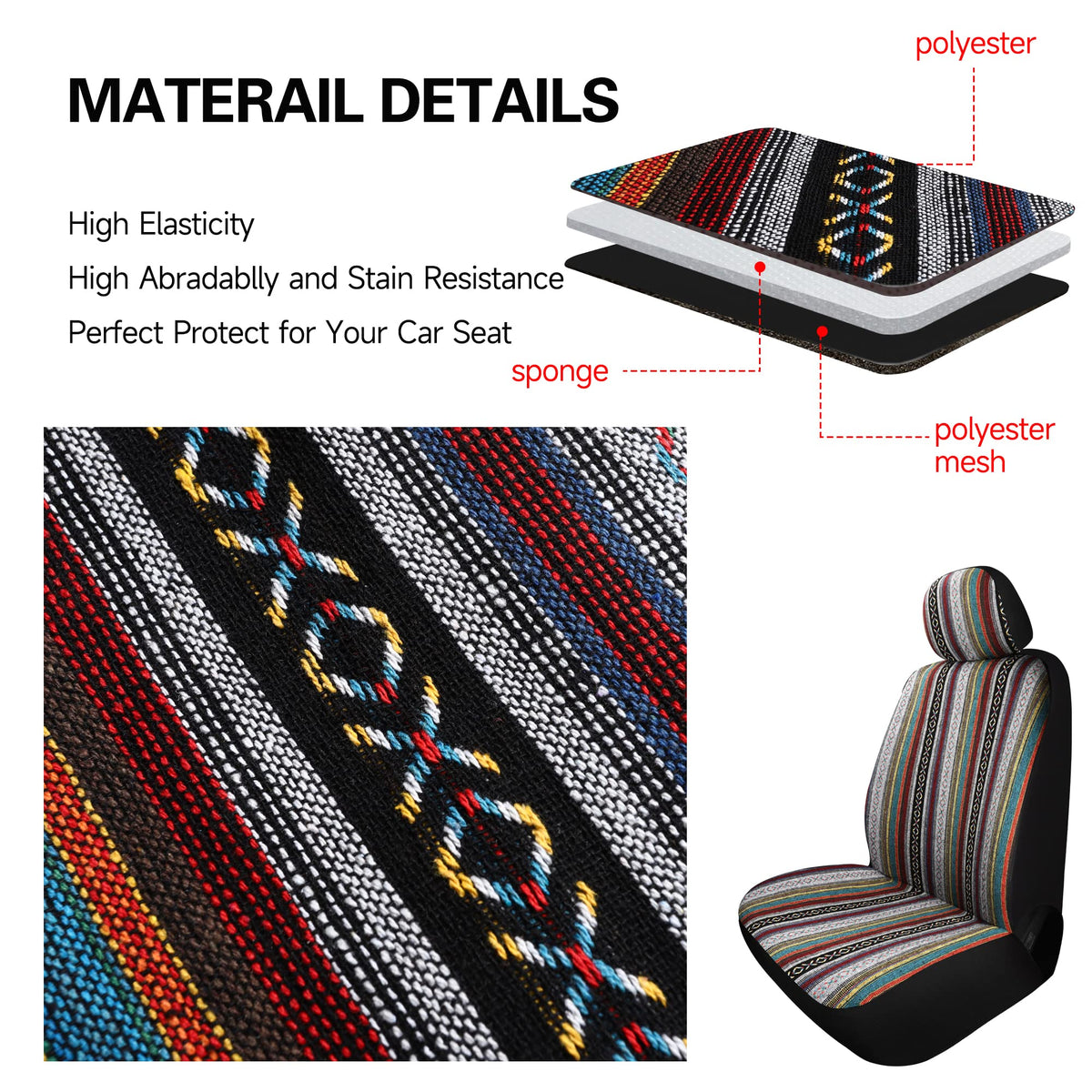 HAIYAOTIMES seam detail demonstrating airbag compatibility and secure stitching