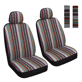 HAIYAOTIMES front seat cover full view showing vibrant red design and protective fit