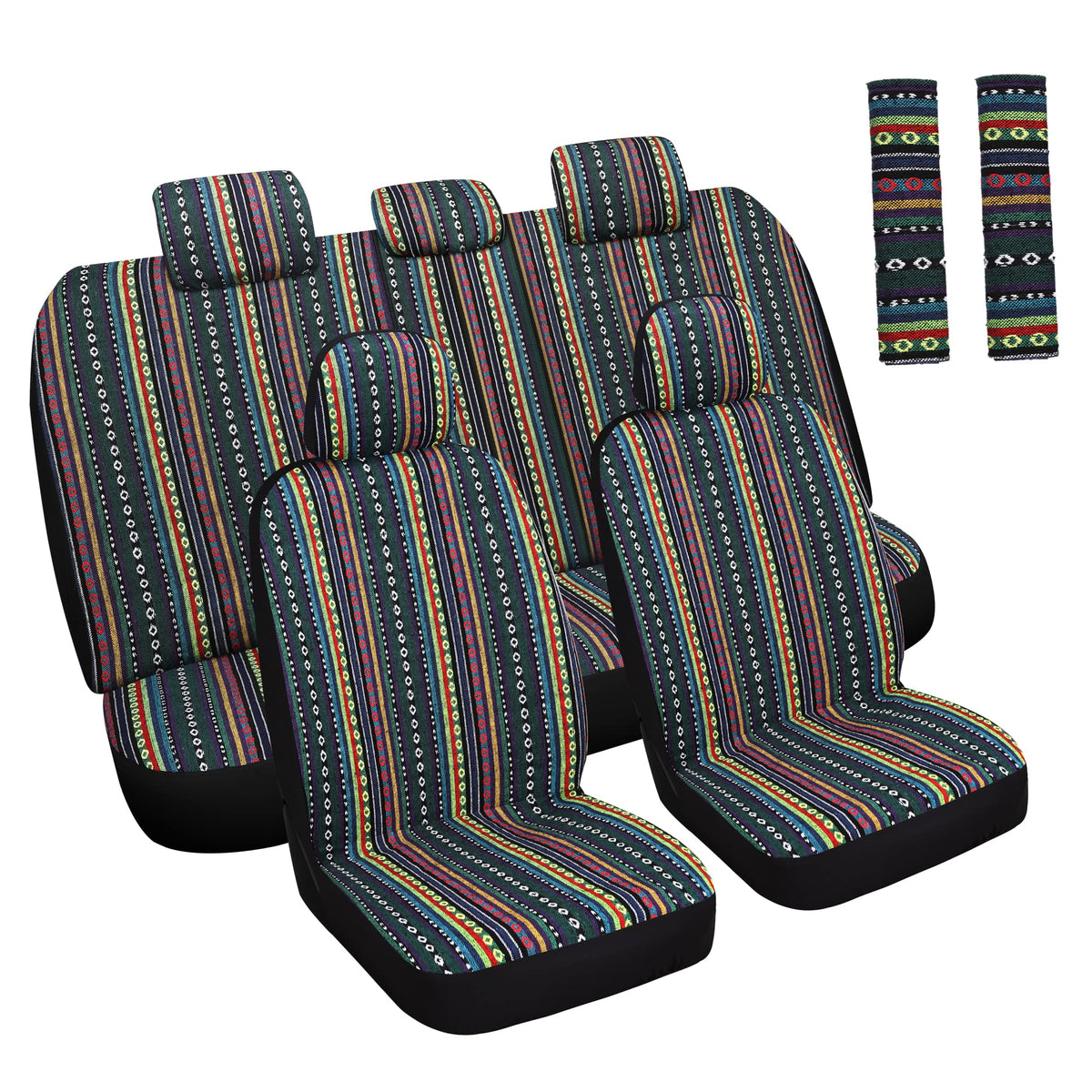 HAIYAOTIMES front seat full view showing colorful Baja look and protective fit