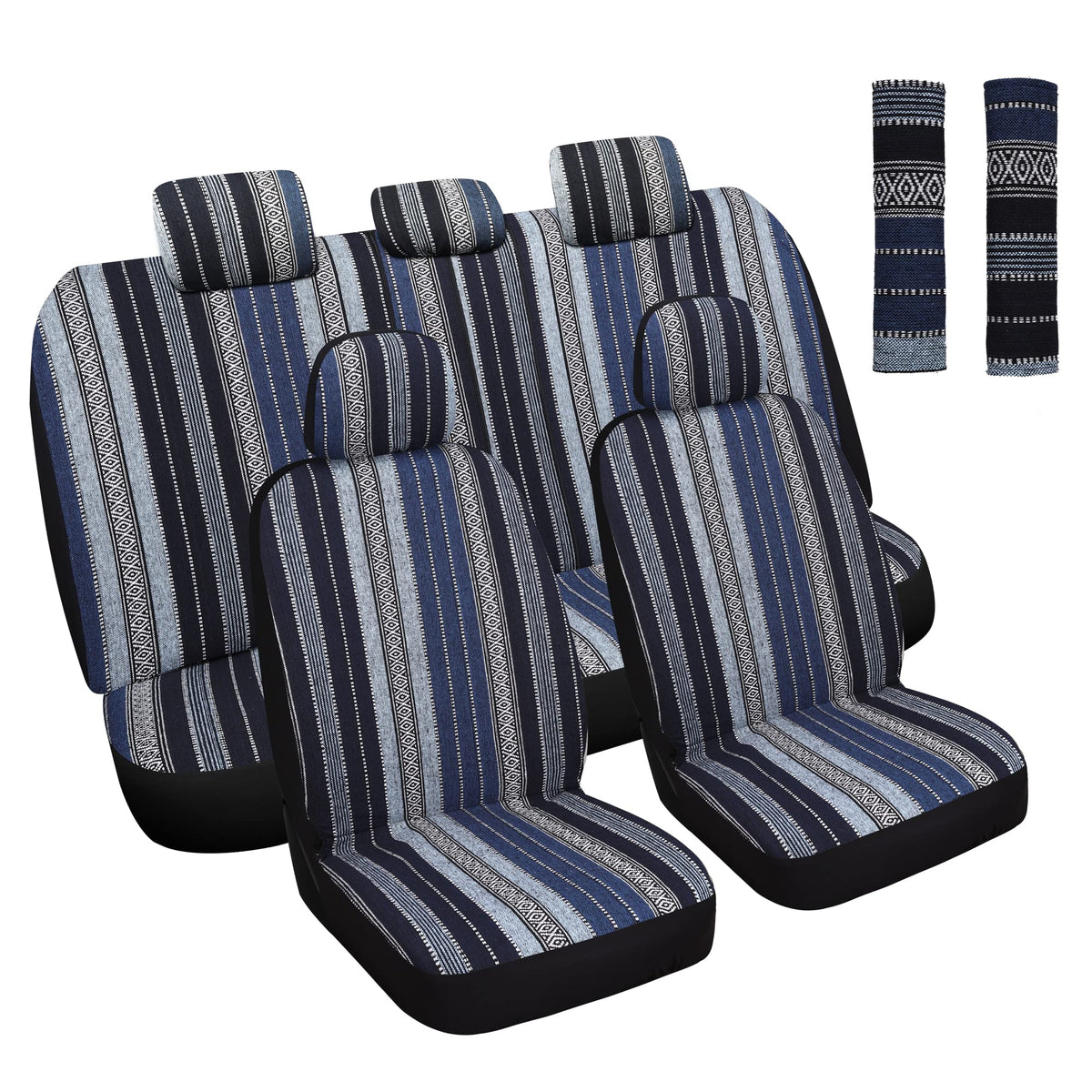HAIYAOTIMES front seat full view showing protection and vibrant blue style
