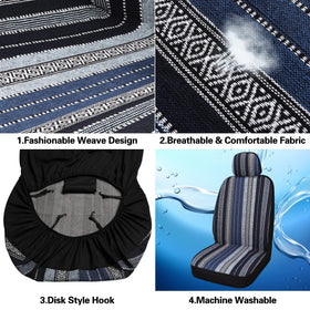 HAIYAOTIMES covers beside ruler demonstrating universal fit and seat coverage
