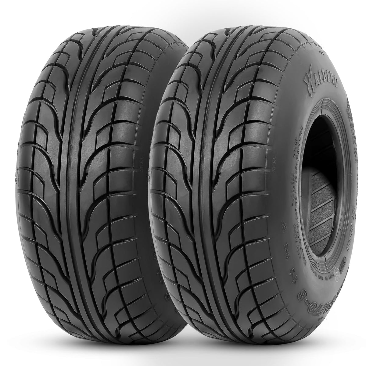 HALBERD front profile view showing 145/70-6 tire and balanced traction