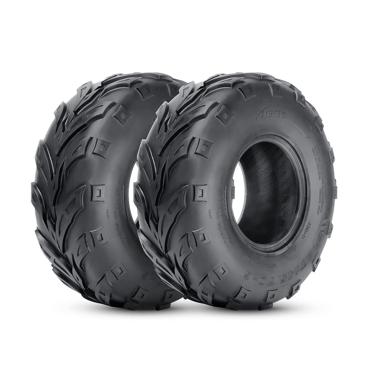 HALBERD front view of 145/70-6 tire showing profile and benefit of stable traction