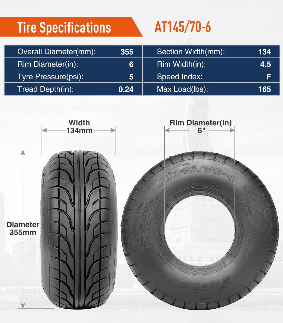 HALBERD close-up of directional tread and staggered trench for drainage