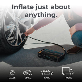 HALO Bolt Air jumper cables attached to battery terminals demonstrating safe, quick vehicle starts
