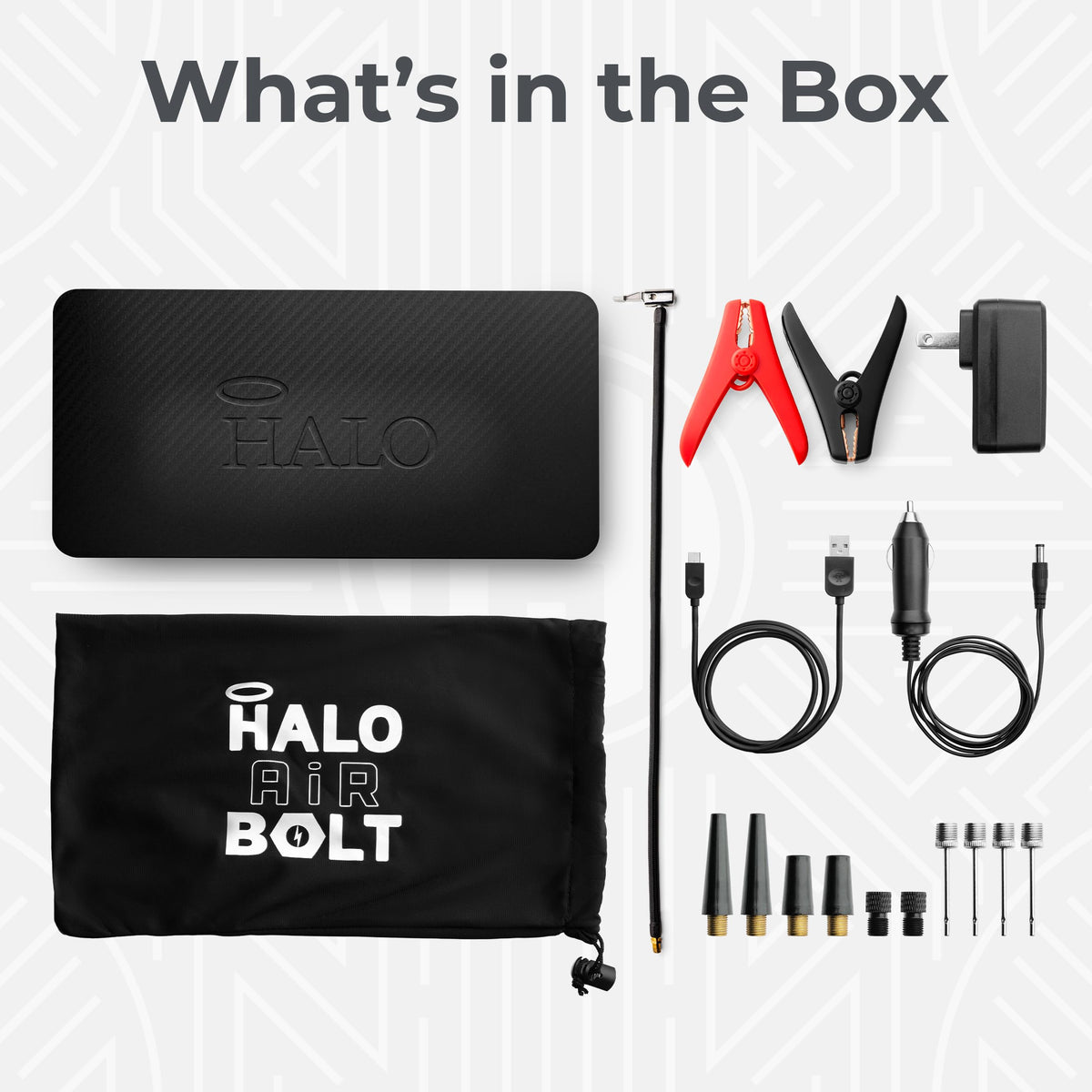 HALO Bolt Air held in hand to show scale and portability for travel convenience