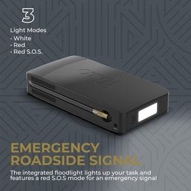 HALO Bolt Air+ charging two smartphones via USB to keep devices powered on the road