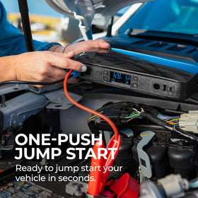 HALO Bolt Ultimate 2 air compressor hose and nozzle inflating a car tire quickly
