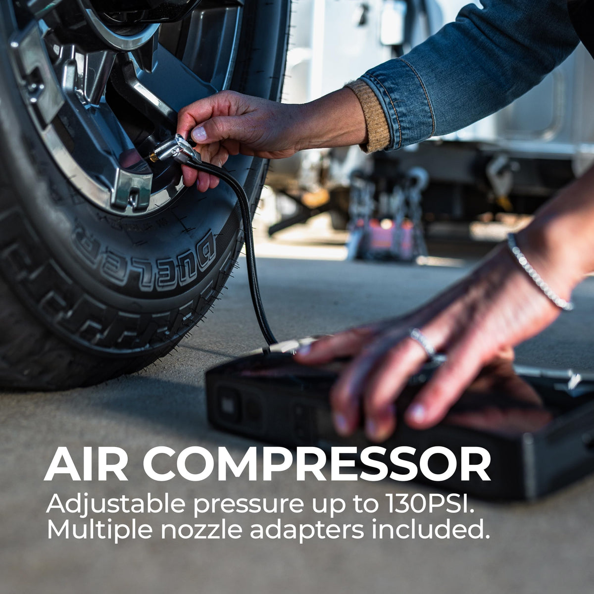 HALO Bolt Ultimate 2 in use jump-starting a car battery, fast roadside assistance