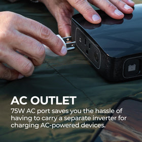 HALO Bolt Ultimate 2 on camping table powering devices and lighting campsite