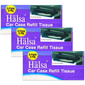 Halsa front packaging showing three sealed refill packs and product name for easy storage