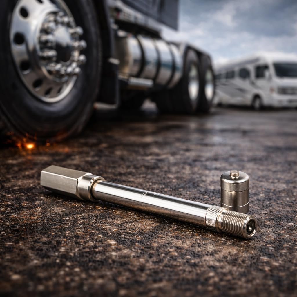 Haltec extender installed on dual wheel demonstrating easier inflation