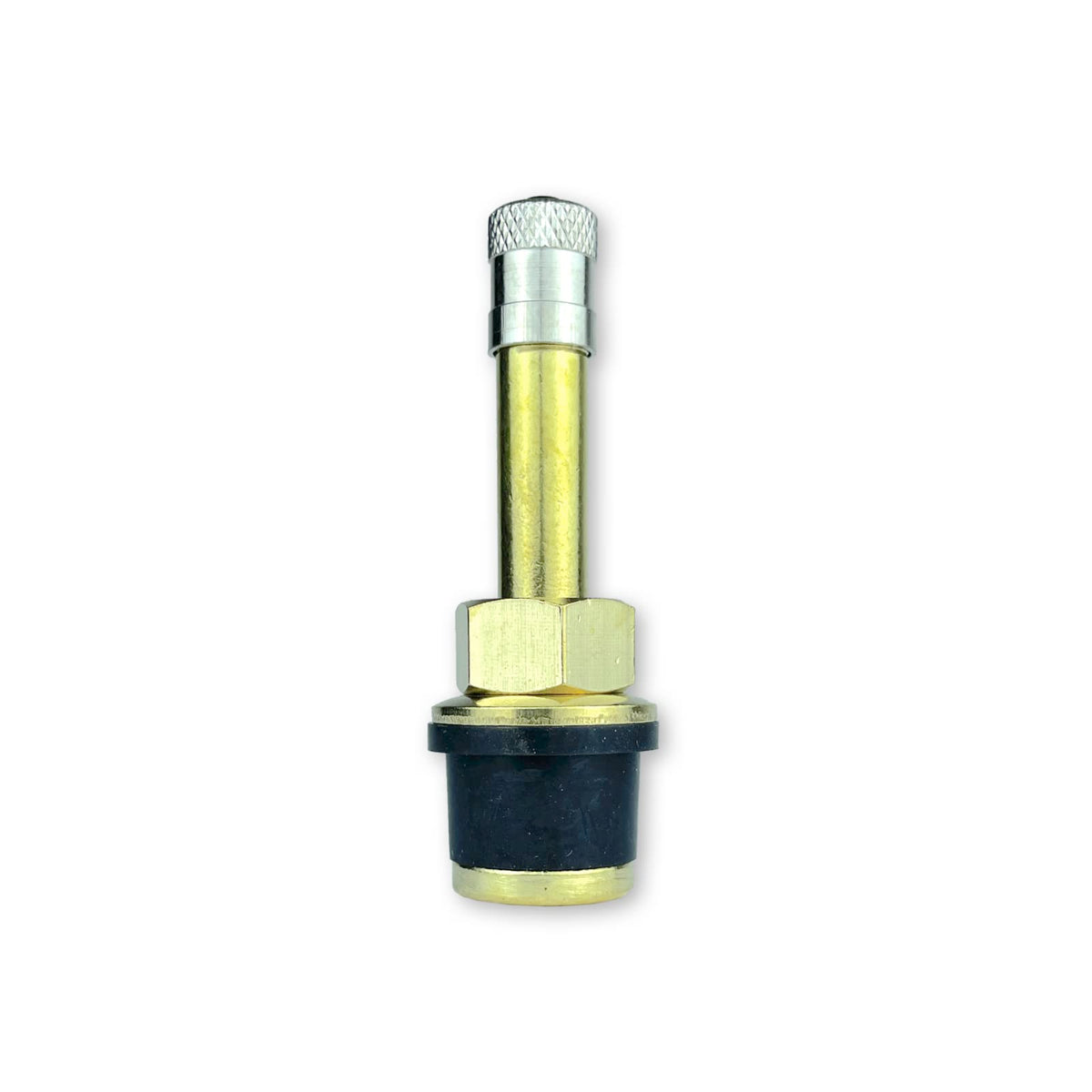 Haltec QS-500 front view showing brass push-through stem and labeling for quick replacement