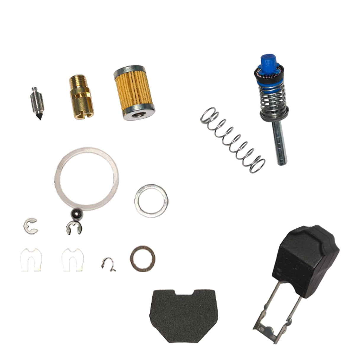 HalyCare complete rebuild parts laid out to show included gaskets, pump, and installation readiness