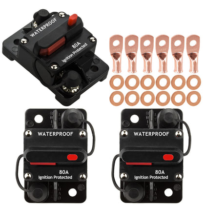 Hamolar front view of 3-pack breakers showing compact design and labeling for easy install
