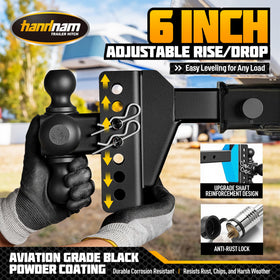 HANDNAM dual anti-theft pins locked in place for theft deterrence and safety