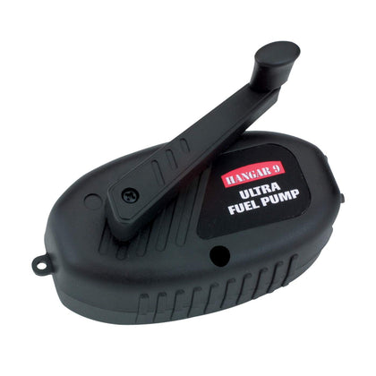 Hangar 9 Ultra Fuel Pump front view showing compact design and portability benefit