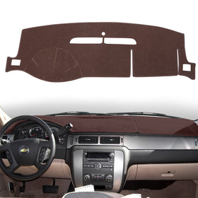HanLanKa brown dash cover front view showing neat fit and protection