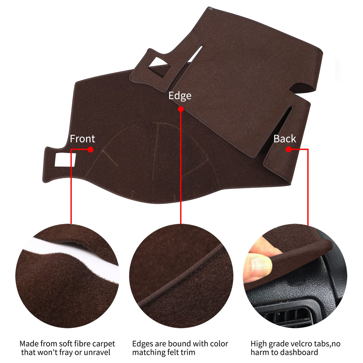 HanLanKa cover fitting around vents and sensors preserving functionality