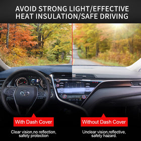 HanLanKa dashboard cover on seat comparing size and shape for easy installation benefit