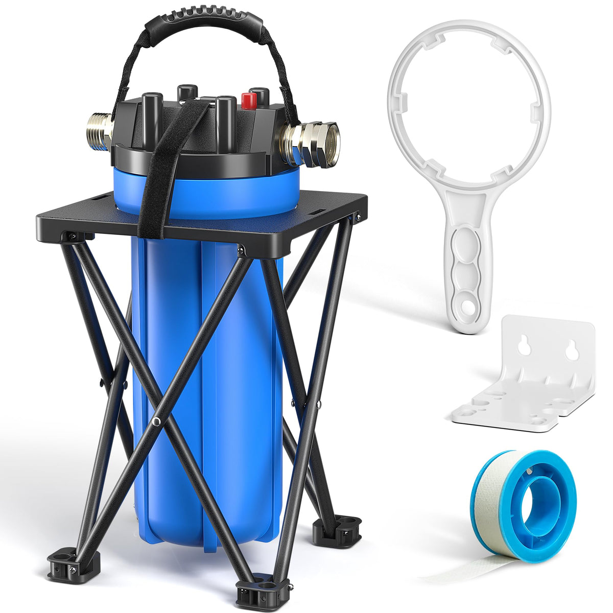 Hansing front view canister showing robust housing and label for reliable protection