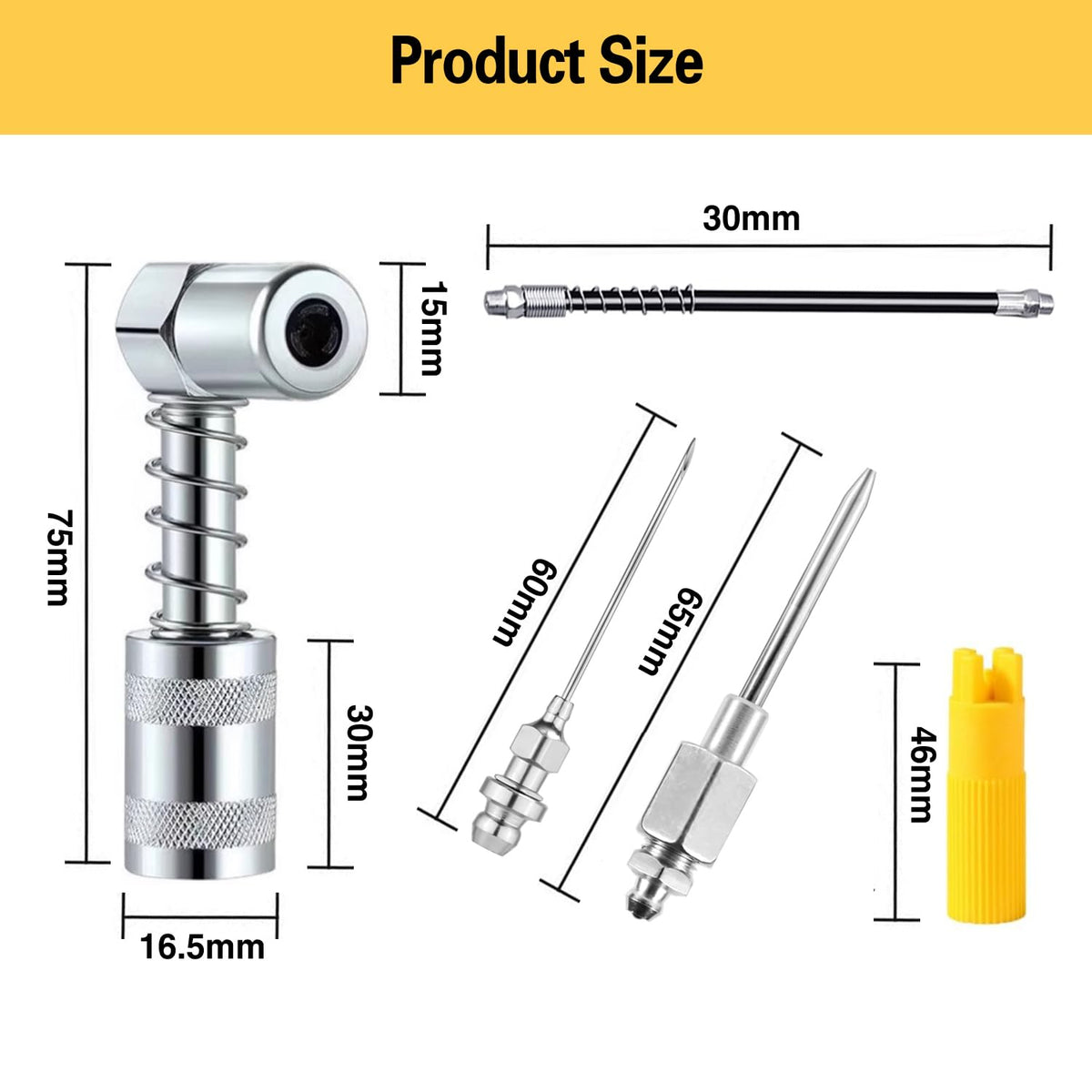 HANTUO 90° adapter in use accessing hard-to-reach right-angle fittings easily