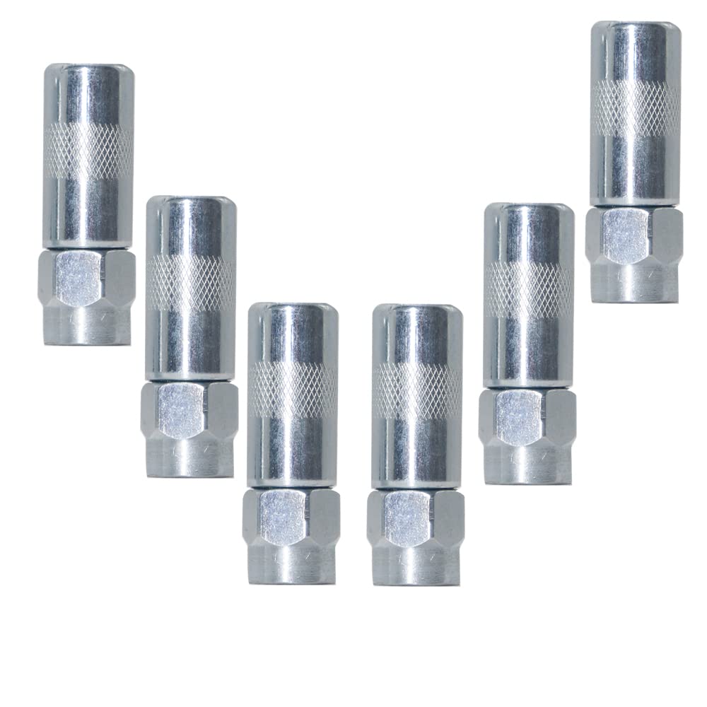 HANTUO front view of six-piece grease nozzle kit showing contents and compact case benefit