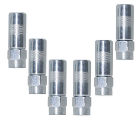 HANTUO front view of six-piece grease nozzle kit showing contents and compact case benefit